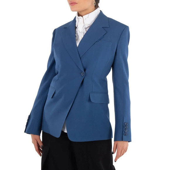 Burberry Claudete Tailored Blazer Jacket Muted Navy US8/ EU42 RT$2350 - Picture 1 of 13